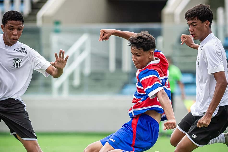 Partida entre Fortaleza e Ceará, pelo Campeonato Cearense sub-14 (Foto: Gabriel Borges/Fortaleza EC)