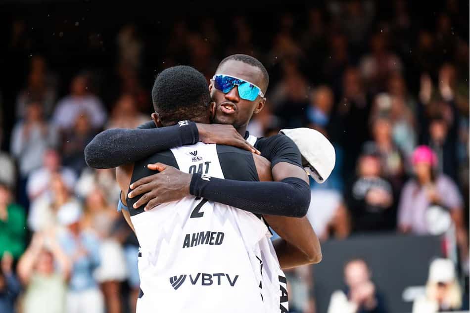 Cherif/Ahmed x Nilsson/Andersson na etapa de Gstaad (foto: volleyballworld)