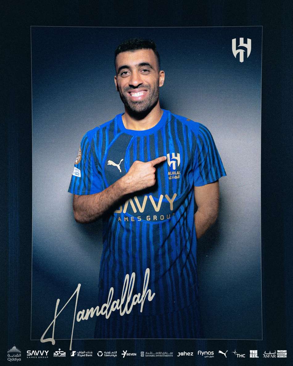 Al Hilal anuncia a contratação de Hamdallah (Foto: Reprodução / X)