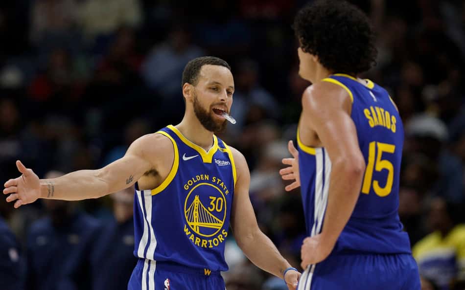 Filho de Stephen Curry tem momento fofo com Gui Santos; veja vídeo
