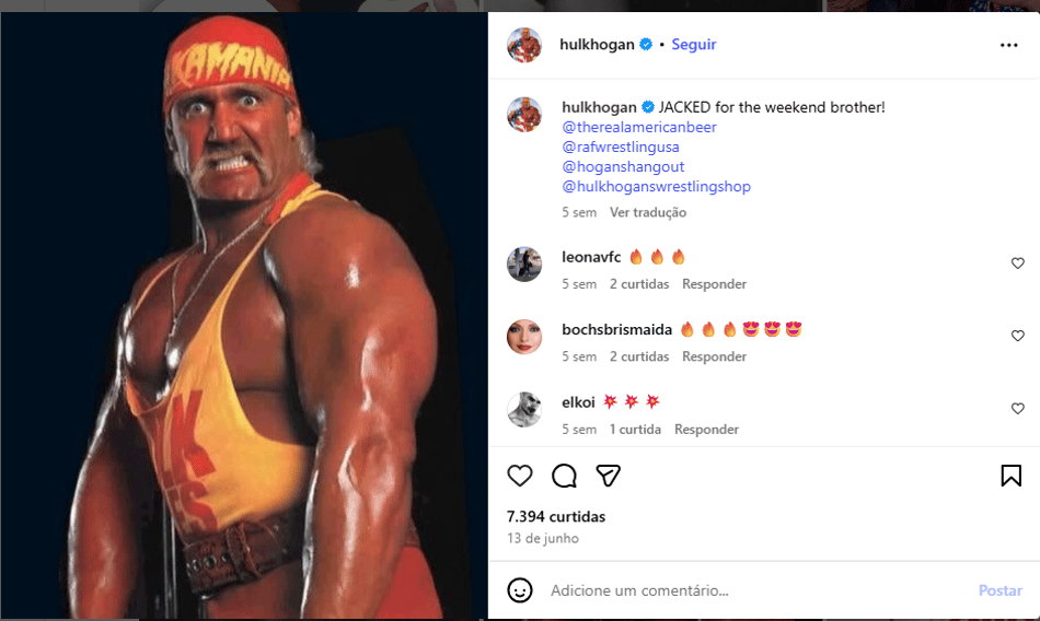 Hulk Hogan (reprodução redes sociais)