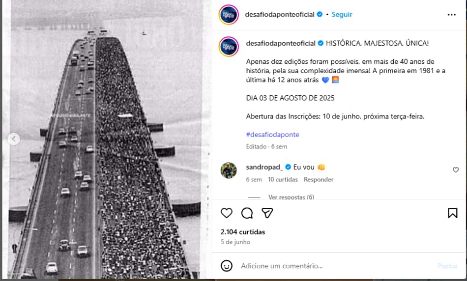 Instagram Corrida da Ponte