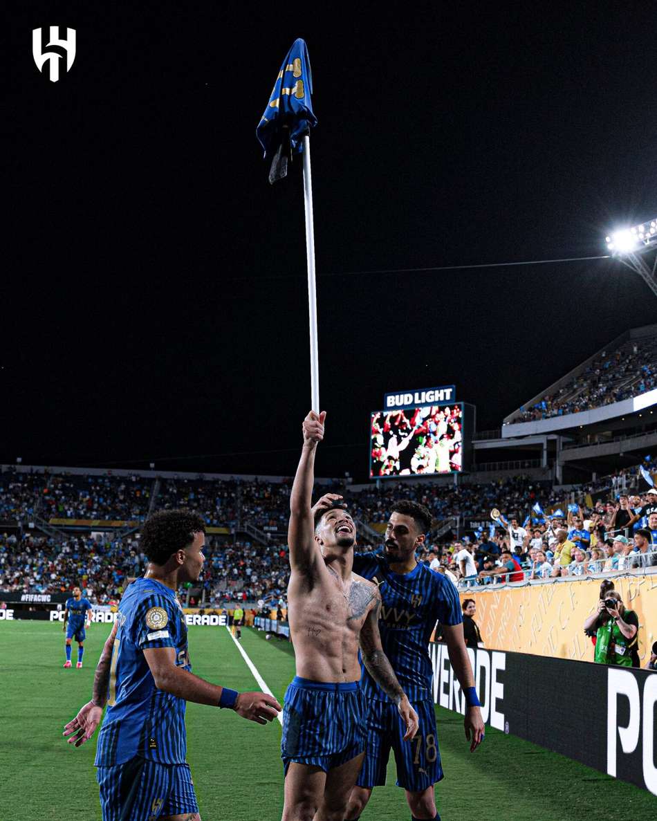 Seleção das oitavas de final do Mundial: Marcos Leonardo fez dois e levou o A-Hilal às quartas (Foto: Divulgação/Al Hilal)