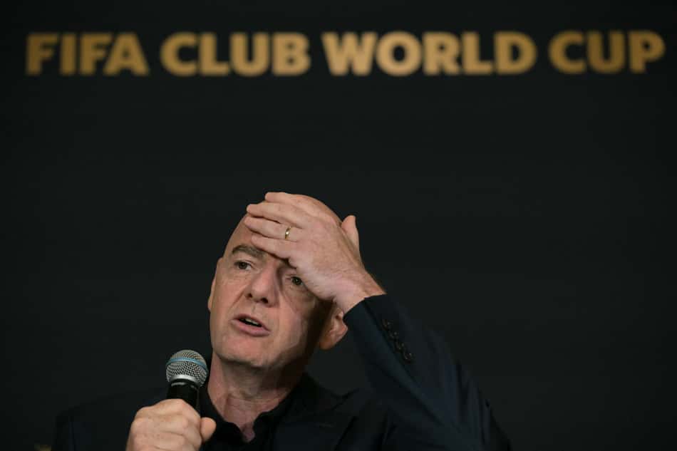 Presidente da Fifa, Gianni Infantino em coletiva durante o Mundial de Clubes