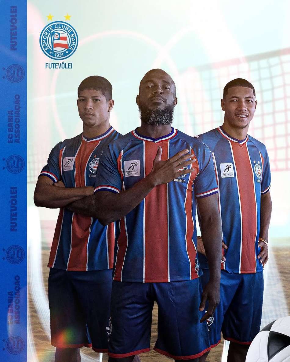 Novo uniforme do time de futevôlei do Bahia