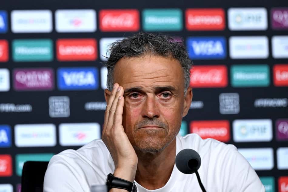 Técnico do PSG, Luis Enrique durante coletiva no Mundial de Clubes