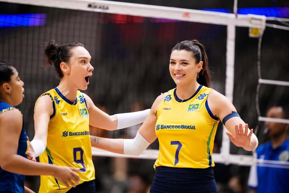 Brasil x França, pela terceira etapa da VNL feminina (foto: volleyballworld)
