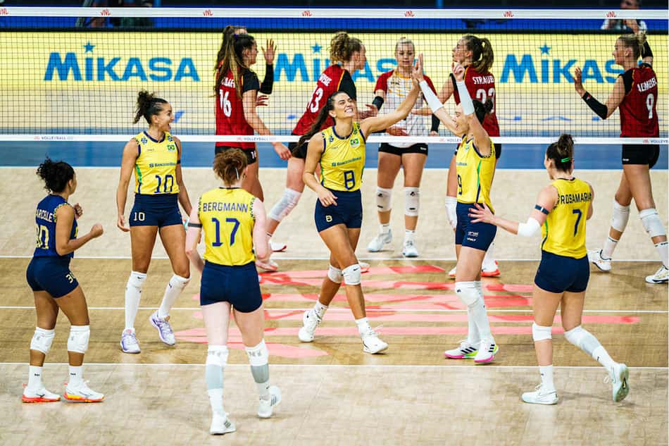 Brasil x Alemanha, pelas quartas de final da VNL feminina (foto: volleyballworld)