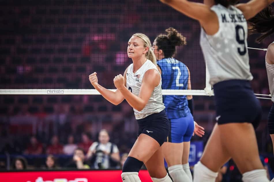 Itália 3 x 0 Estados Unidos, pela VNL feminina (foto: volleyballworld)
