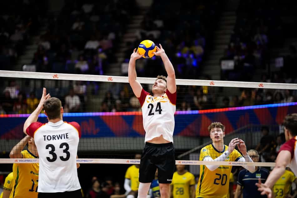 Brasil x Alemanha, pela Liga das Nações de vôlei masculino (foto: volleyballworld)