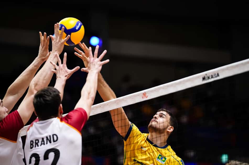 Brasil x Alemanha, pela Liga das Nações de vôlei masculino (foto: volleyballworld)