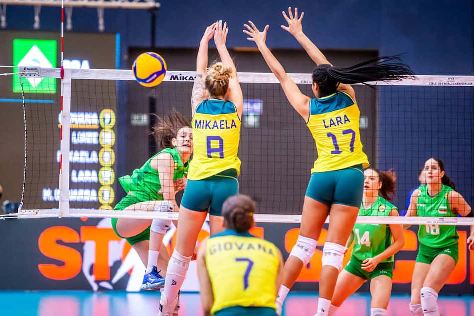 Brasil x Bulgária, pelas quartas de final do Mundial de vôlei feminina sub-19 (foto: volleyballworld)