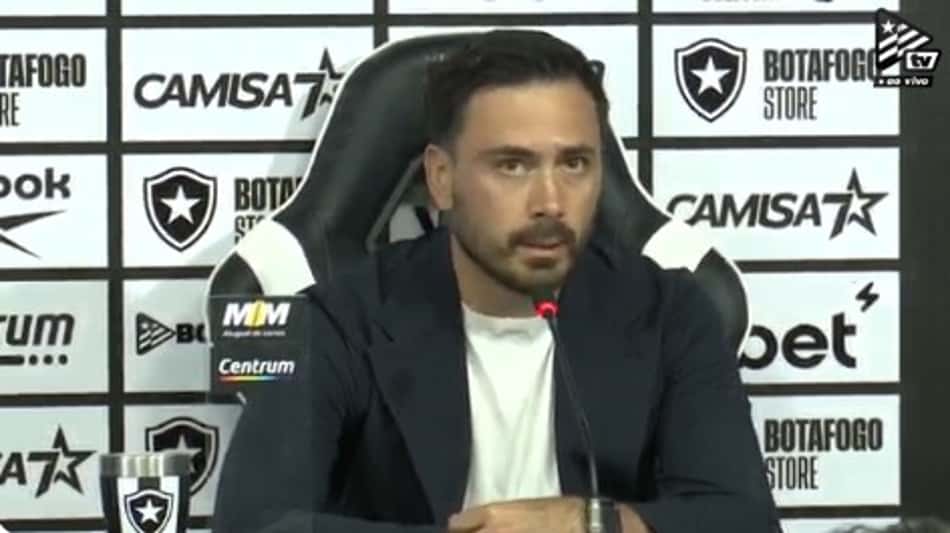 Coletiva de apresentação de Davide Ancelotti no Botafogo (Foto: print Botafogo TV)