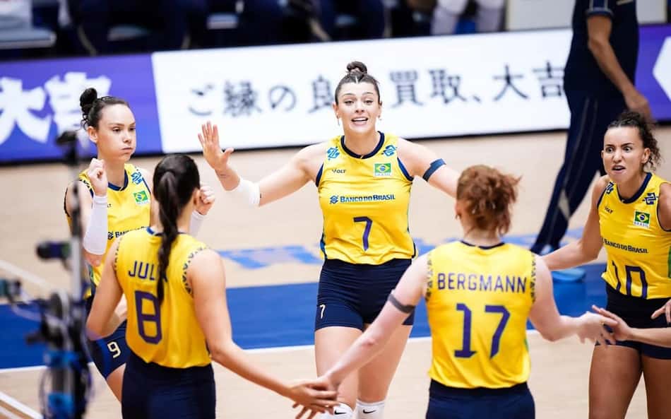 Seleção Brasileira Feminina de Vôlei atropela o Japão pela VNL