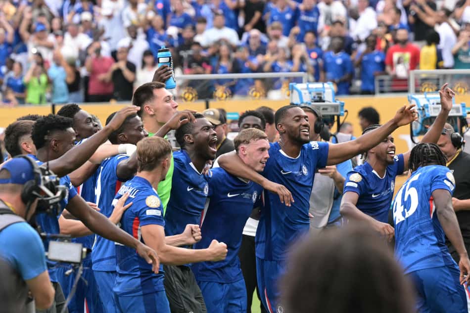 Comemoração do Chelsea no Mundial de Clubes. (Foto; Juan Mabromata/AFP)