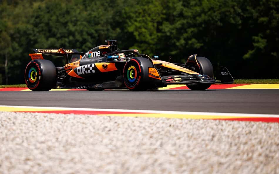 Piastri lidera único treino livre do GP da Bélgica de F1; Bortoleto é 13º