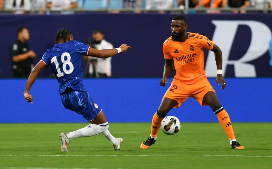 Nkunku e Rudiger - Real Madrid x Chelsea - Pré-temporada