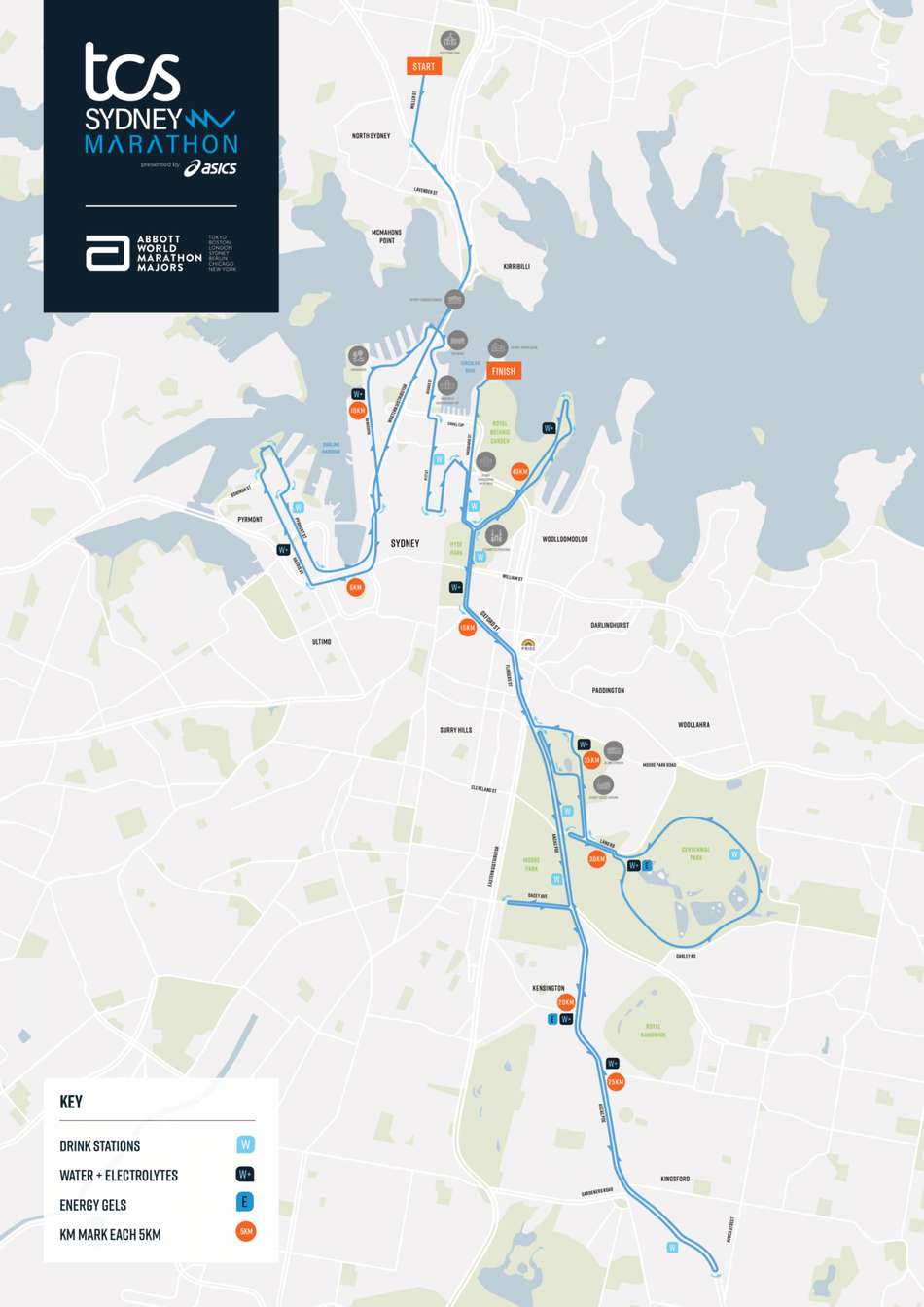 Mapa da maratona de Sydney (Foto: Divulgação)