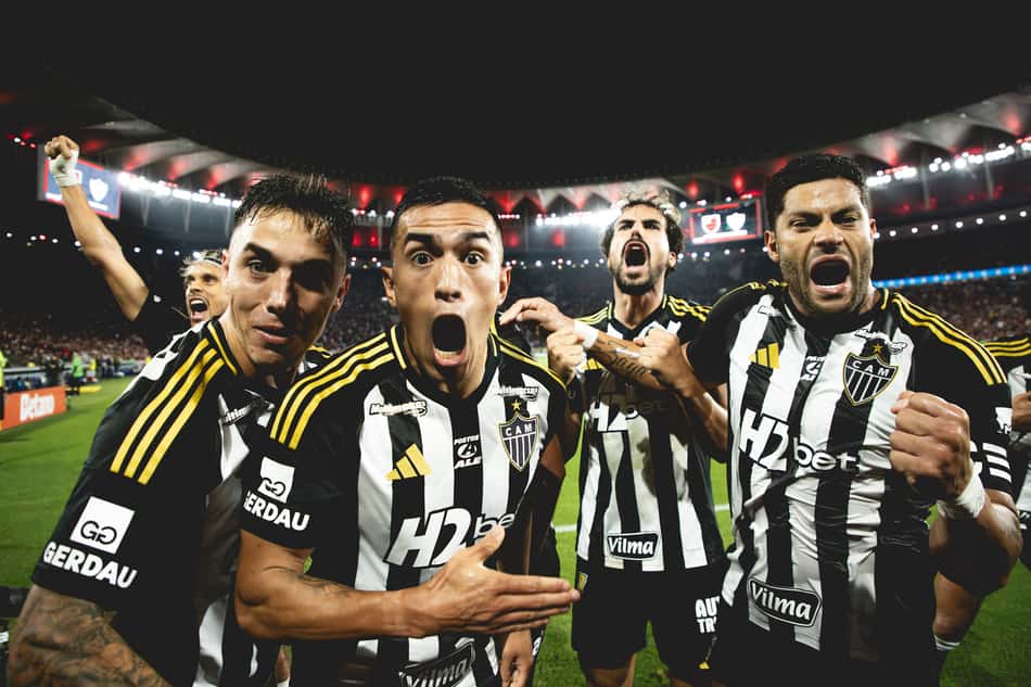 Jogadores do Atlético-MG comemorando (Foto: Pedro Souza / Atlético)