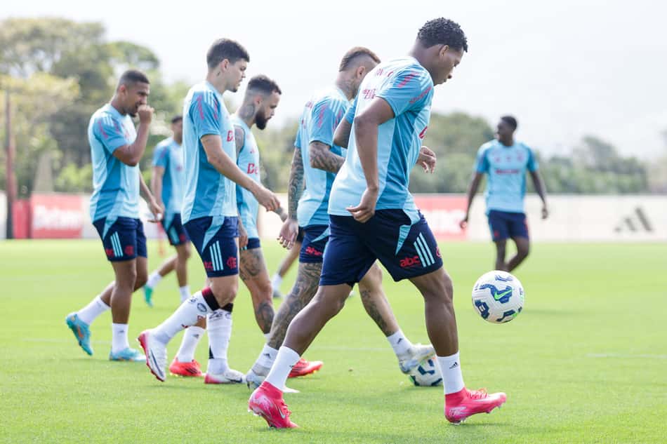 Treino do Falmengo no Ninho de Urubuo (Foto: Gilvan de Souza/Flamengo)