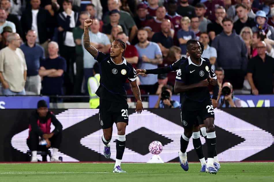 O Chelsea venceu o West Ham por 5 a 1 (Foto: HENRY NICHOLLS / AFP)