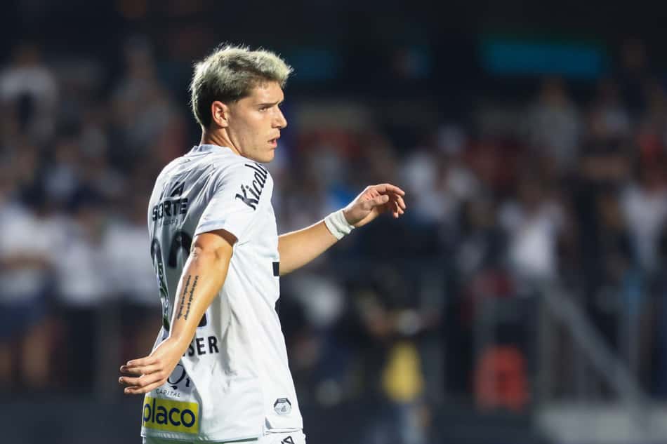 Rollheiser foi contratado pelo Santos no começo deste ano junto ao Benfica, de Portugal. (Foto: Marcello Zambrana/AGIF)