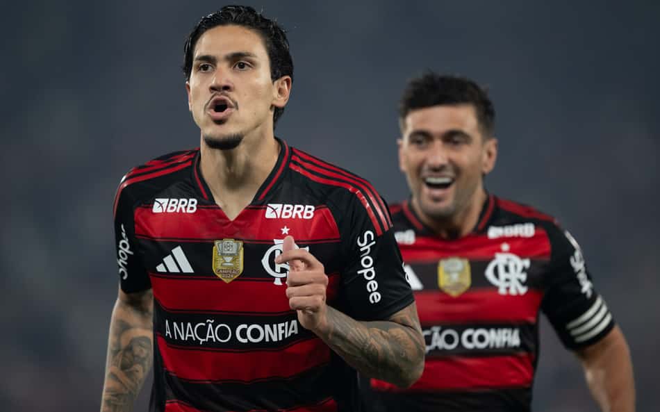 Flamengo comemora gol diante do Vitória no Maracanã (Foto: Jorge Rodrigues/AGIF)