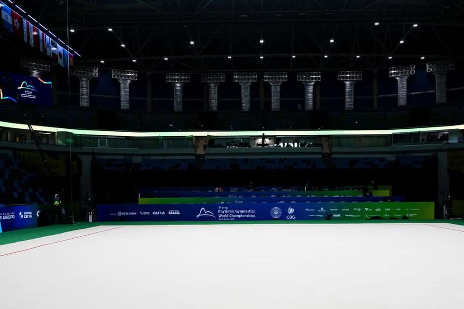 Arena Carioca pronta para receber o Mundial de Ginástica Rítmica de 2025 (Foto: Melogym/CBG)