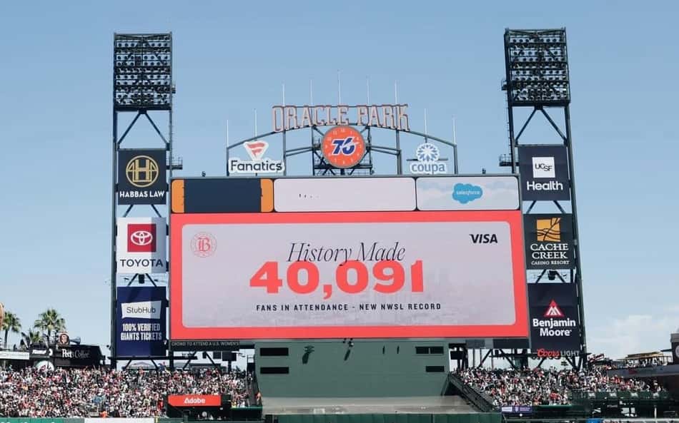NWSL, liga feminina dos Estados Unidos, tem novo recorde de público