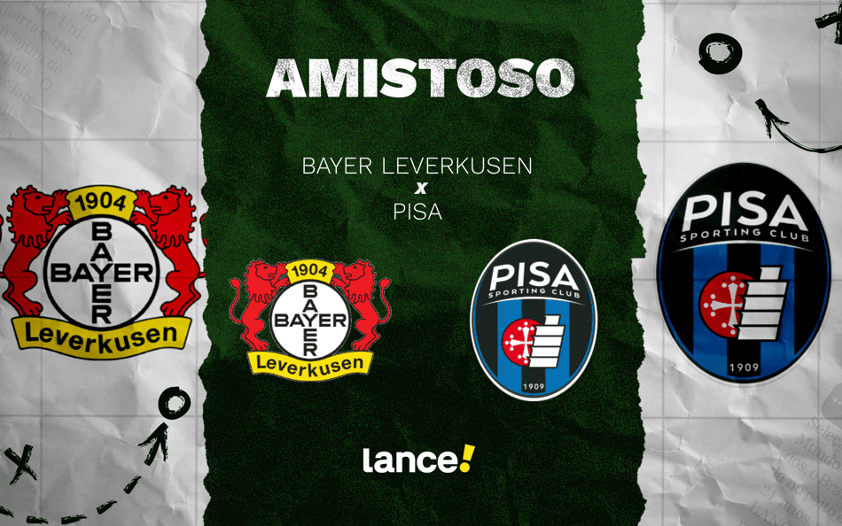 Bayer Leverkusen x Pisa em amistoso de pré-temporada (Arte: Lance!)