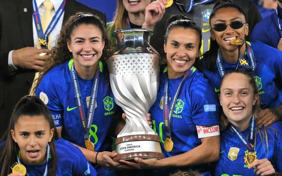 Saiba onde atuam as jogadoras do Brasil campeãs da Copa América Feminina 2025
