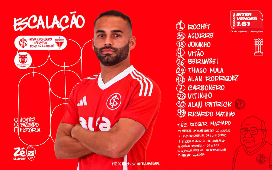 Roger Machado volta ao 4-3-3 e Internacional solta escalação inspirada em Verissimo