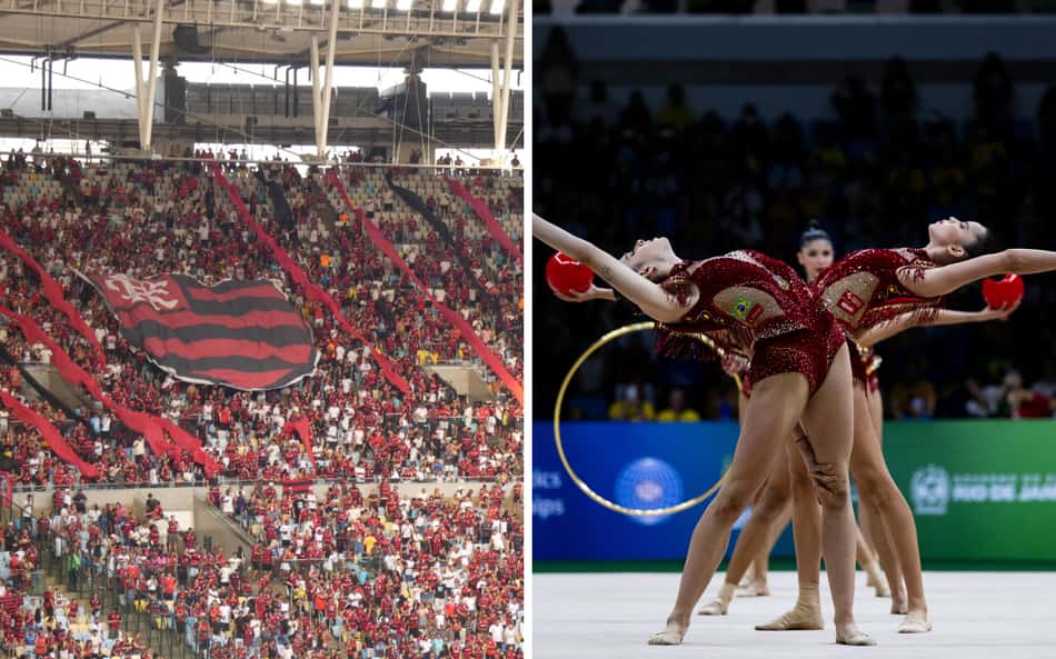 Som da torcida do Flamengo é usado na preparação da Seleção de Ginástica Rítmica