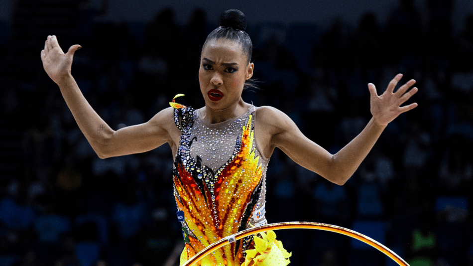 Geovanna Santos no primeiro dia do Mundial de Ginástica Rítmica do Rio de Janeiro (Foto_ Ivan Carvalho _ CBG)