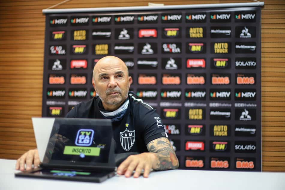Jorge Sampaoli em coletiva pelo Atlético Mineiro