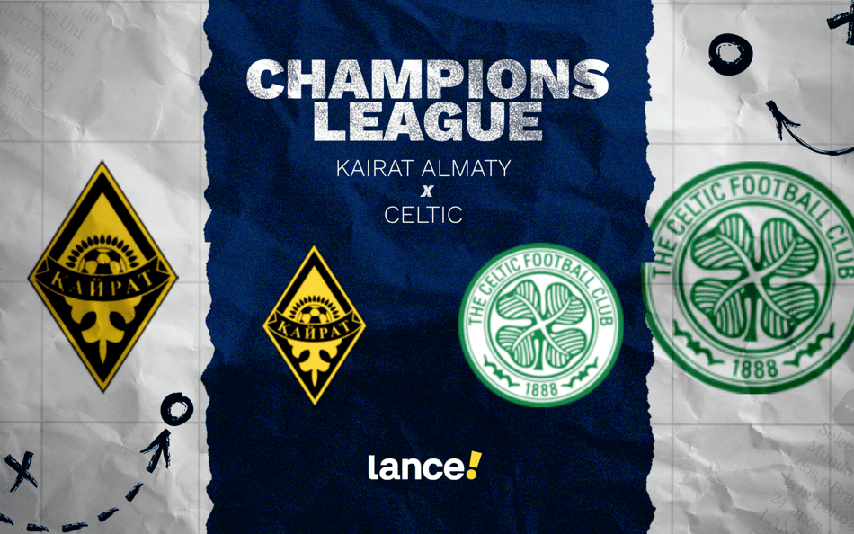 Kairat Almaty x Celtic pela Champions League (Arte: Lance!)
