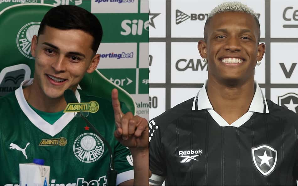 Botafogo e Palmeiras investem alto em peças titulares na janela de transferências