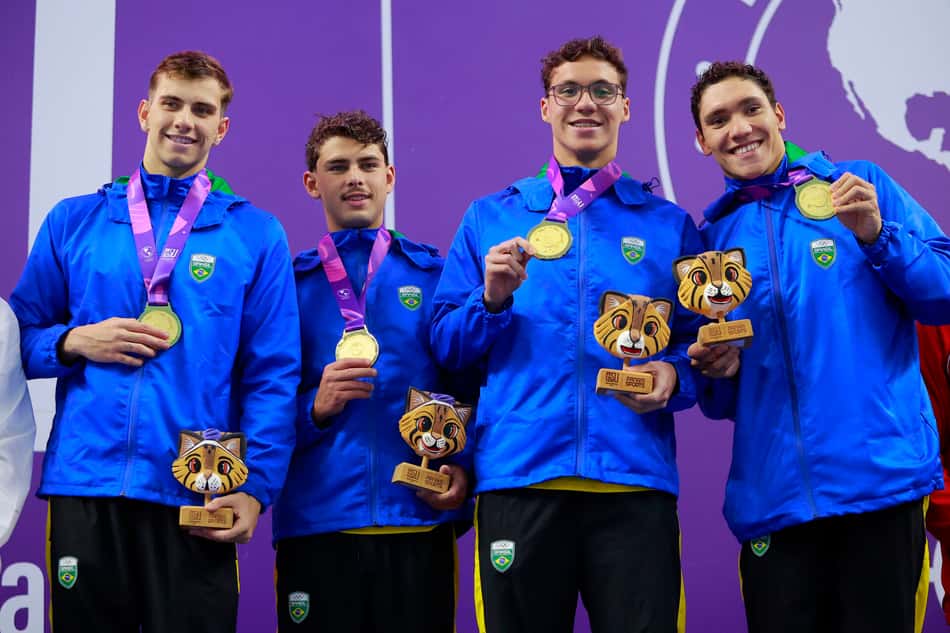 Natação brasileira conquistou 43 medalhas no Pan Júnior (Foto: Cesar Gomez/Panam Sports via Xpress Media)