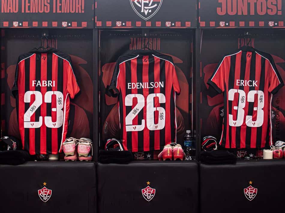 Vestiário de Vitória antes da partida com o Juventude (Foto: Victor Ferreira / EC Vitória)