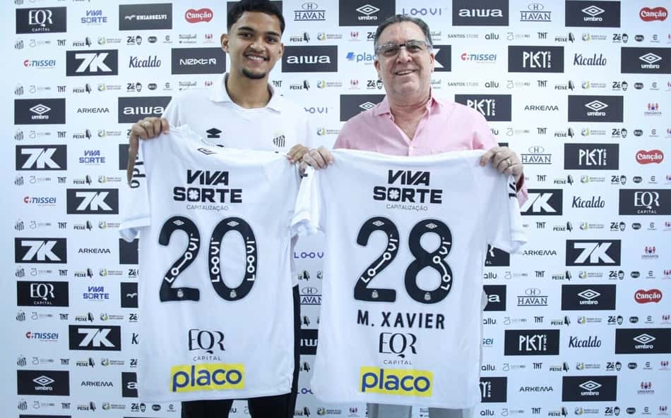 Santos renova contrato do atacante Mateus Xavier, do sub-20