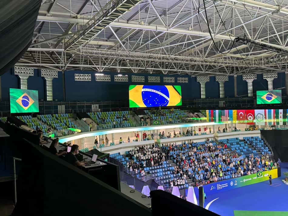 Cerimônia de abertura do Mundial de Ginástica Rítmica, no Rio de Janeiro (Foto: Kauhan Fiaux / Lance!)