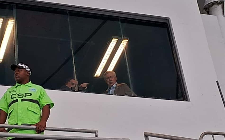 Ancelotti está na Fonte Nova para acompanhar Bahia x Santos pelo Brasileirão; imagens