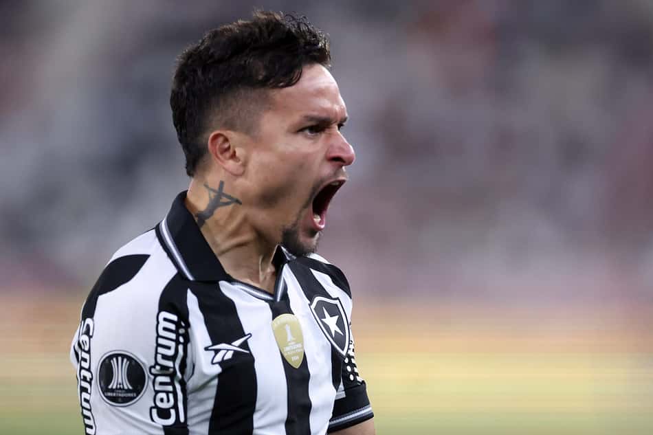 Artur, comemora gol no jogo Botafogo x LDU pela Conmebol Libertadores no Nilton Santos (Foto: Vitor Silva / Botafogo)