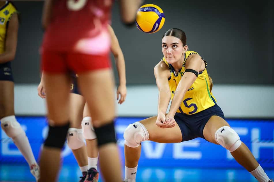 Brasil e Tailândia no Mundial Sub-21 de Vôlei feminino (Foto: Volleyball World)