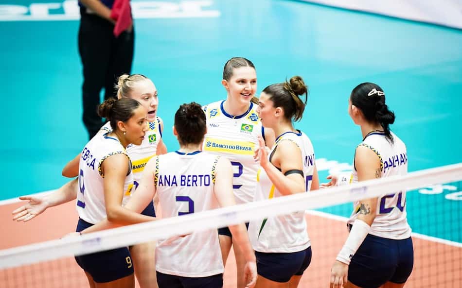 Brasil e Tunísia no Mundial Sub-21 de Vôlei feminino (Foto: Volleyball World)