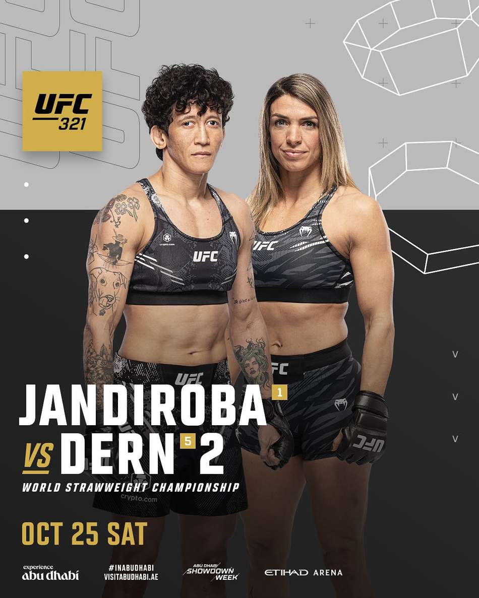 Jandiroba vs Dern - duelo de brasileras no UFC (Foto: Reprodução Instagram UFC)