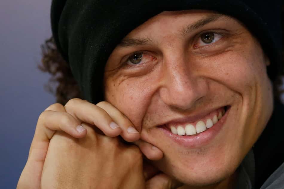 ATENCAO EDITORES! FOTOS EMBARGADAS PARA VEêCULOS DE FORA DO BRASIL - David Luiz durante coletiva da Selecao Brasileira na Granja Comary.