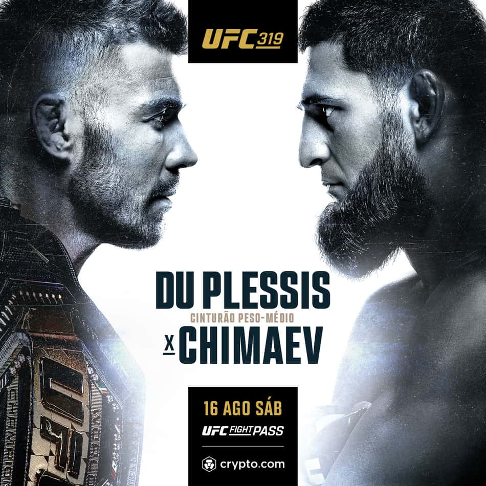 Post do UFC para a luta entre Dricus Du Plessis e Khamzat Chimaev (Foto: Divulgação/UFC)