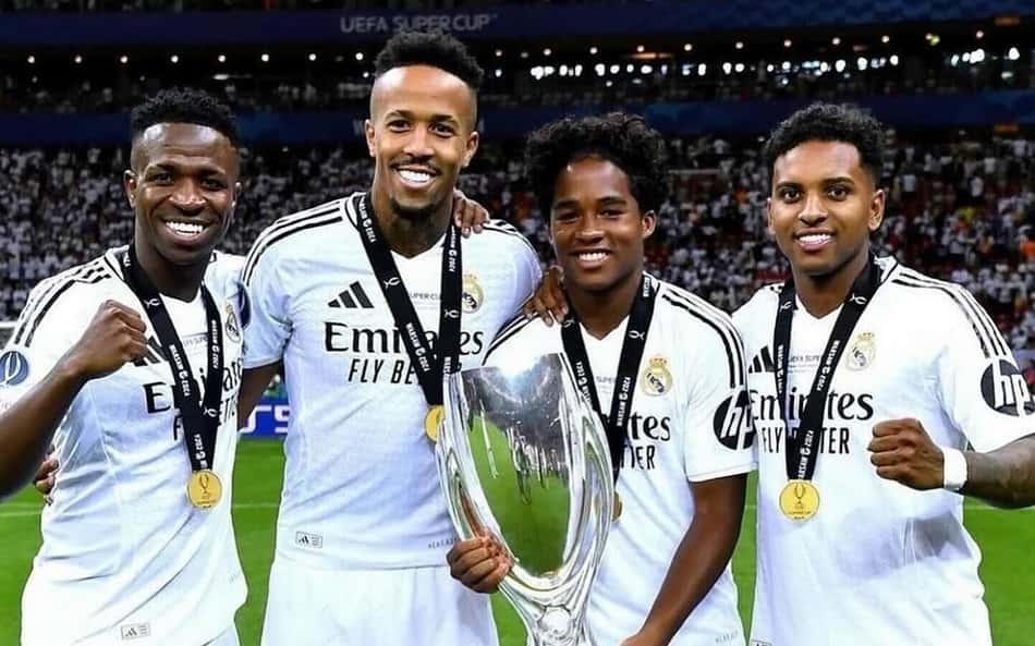 Brasileiro do Real Madrid faz gol antológico do meio-campo; veja lance