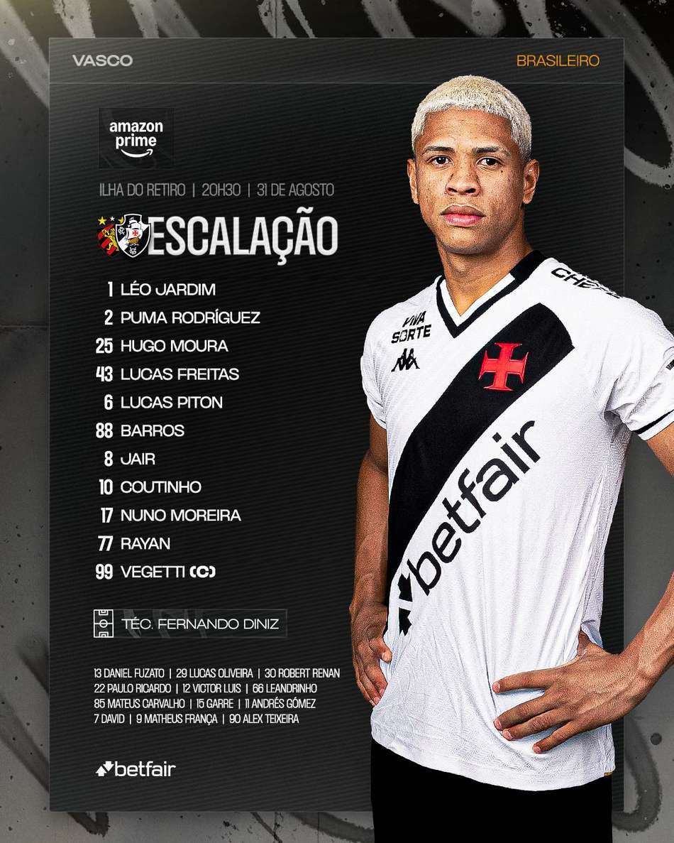 escalação Vasco Sport